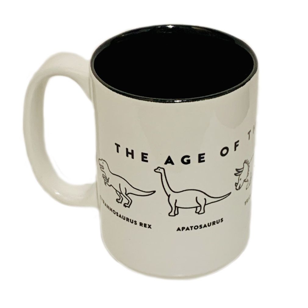 aging coffee mug The Age of The Dinosaurs 15 OZ Mug