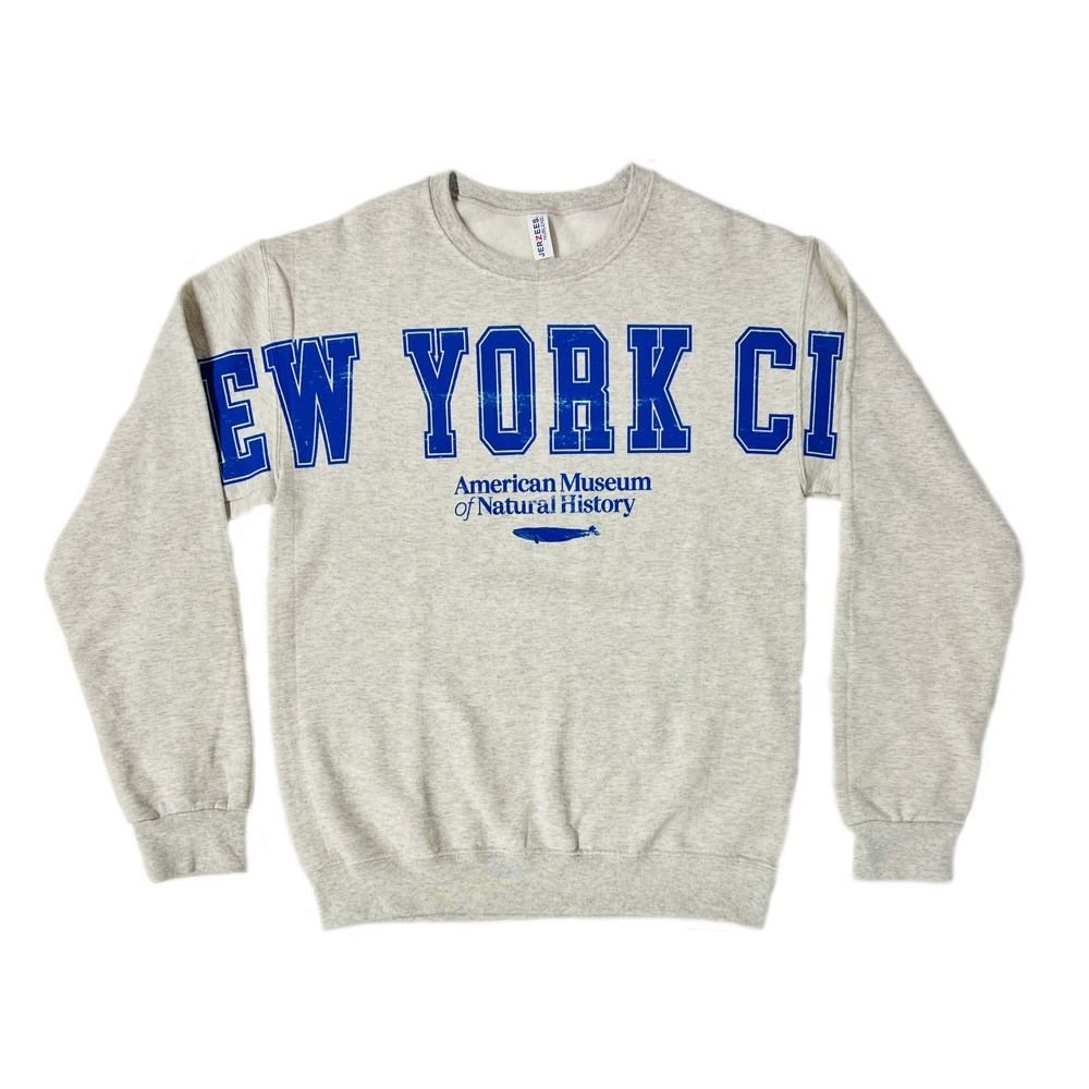 Adult Fleece AMNH NYC Blue Whale Sweatshirt | AMNH Shop Adult Fleece AMNH NYC Blue Whale Sweatshirt | AMNH Shop