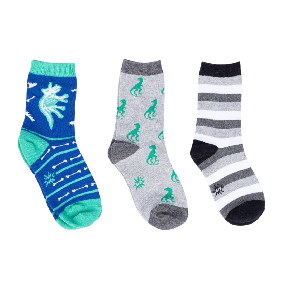 Kids 3-Pack Glow-in-the-Dark Arch-eology Socks