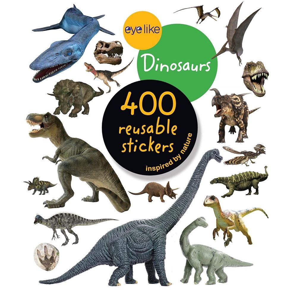 400 Piece Reusable Dinosaur Stickers Book