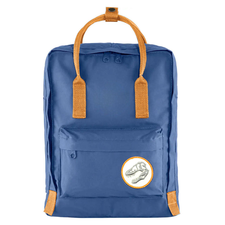 Dinosaur Patch Blue Canvas Backpack