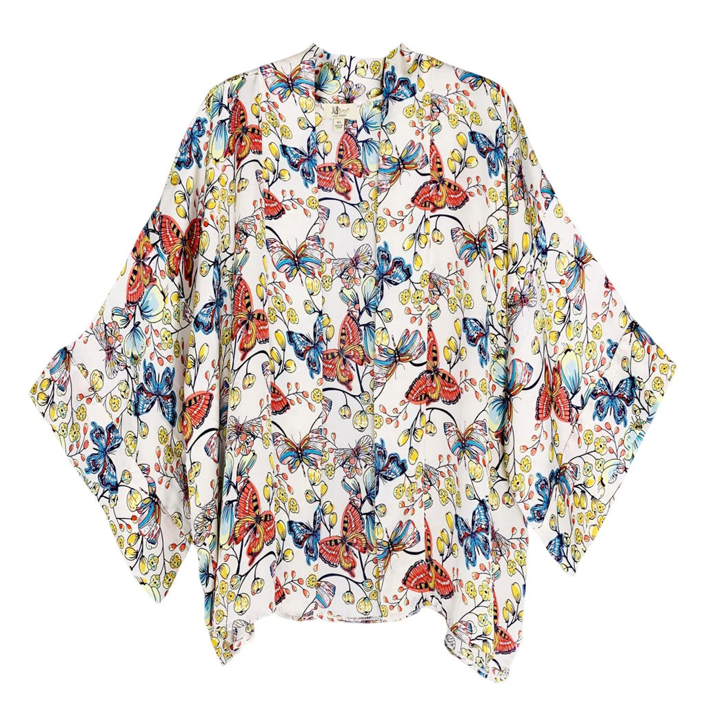 Women's Kimono Sleeve Butterflies Top