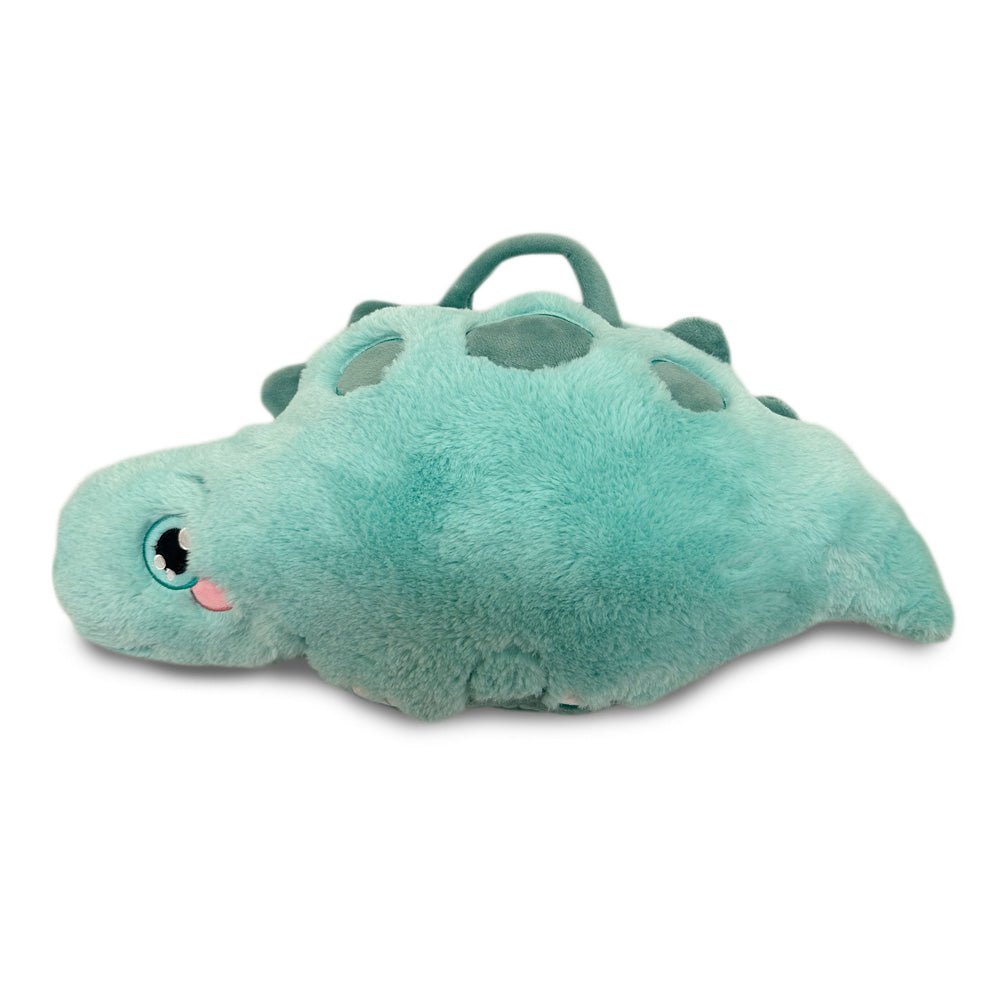 Dinosaur Plush Pillow Bag and Blanket zipped