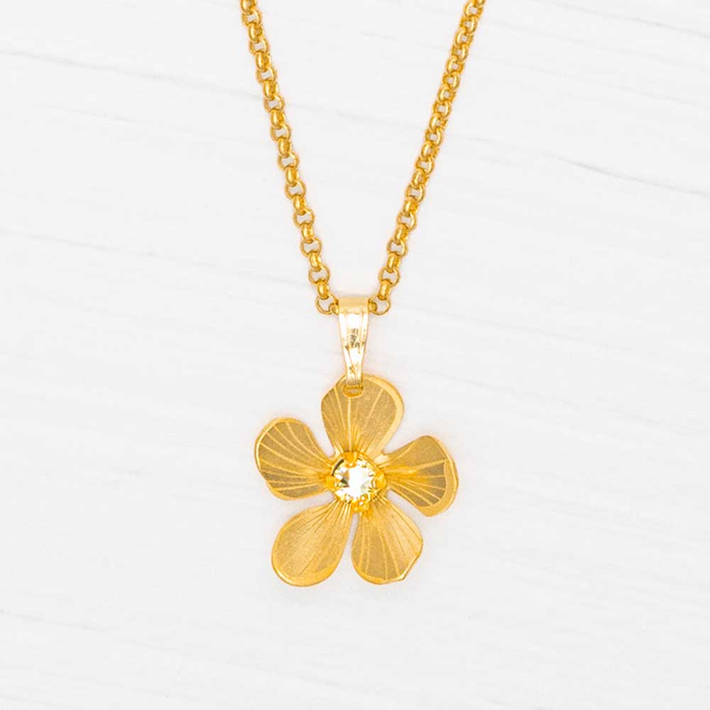 Holly Yashi Gold Plumeria Necklace