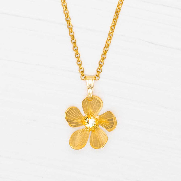 Holly Yashi Gold Plumeria Necklace