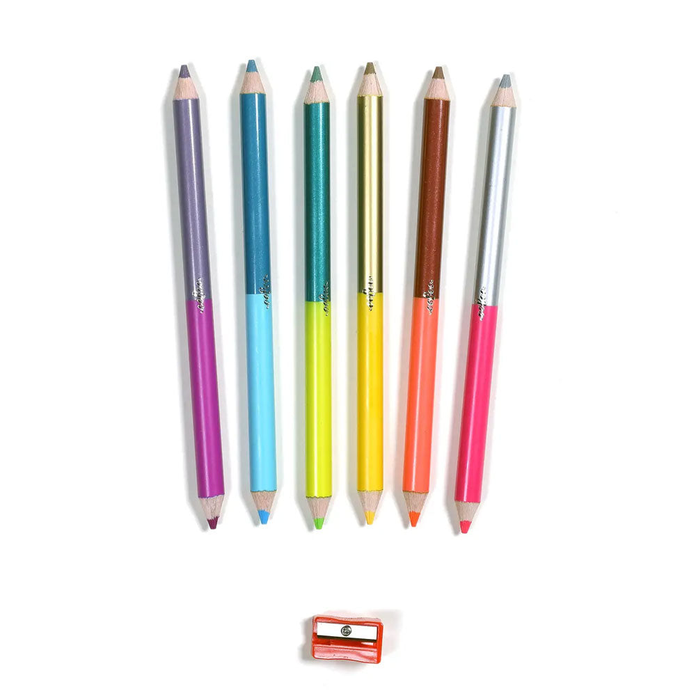 Butterflies 6 Jumbo Double Sided Pencils