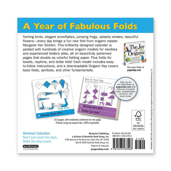 Origami Page-A-Day® Calendar 2027: More Than 250 Projects to Fold!