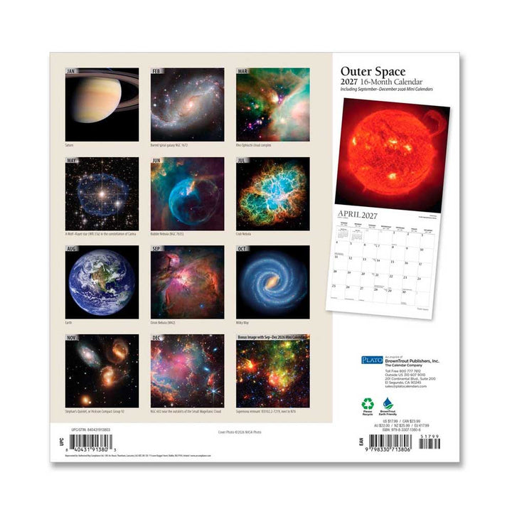Outerspace 2027 Wall Calendar