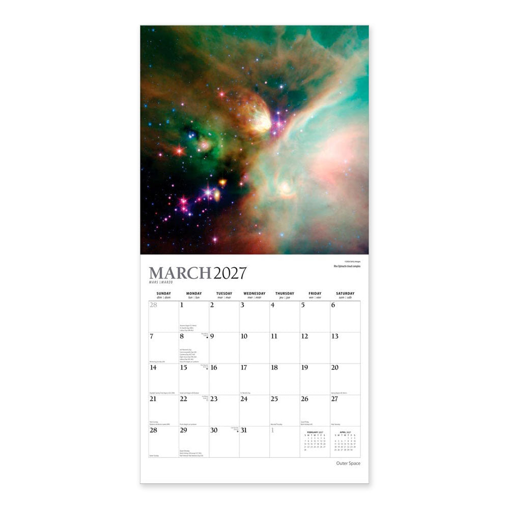 Outerspace 2027 Wall Calendar