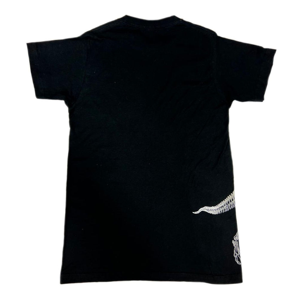 Adult Black AMNH T.Rex Skeleton Wrap Around T-Shirt Back