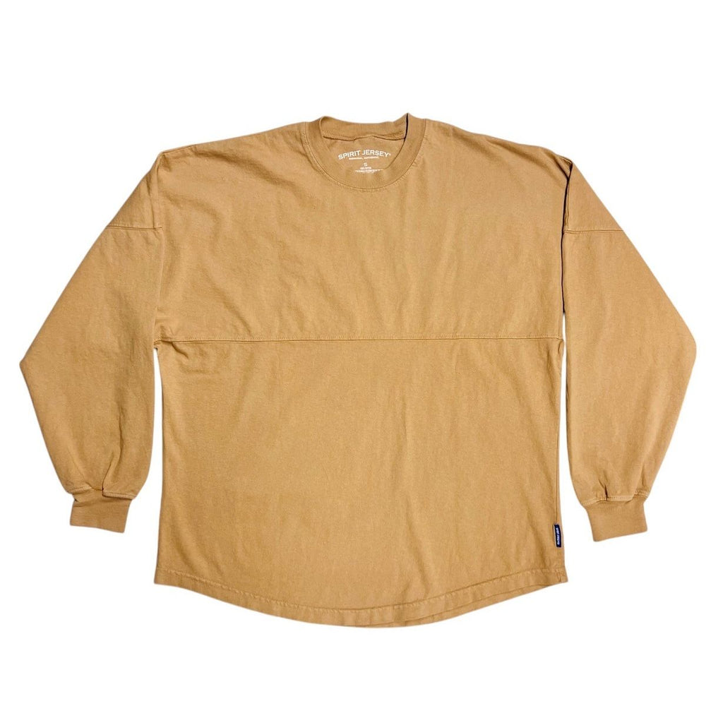 Adult Tan LS Stegosaurus T-Shirt front