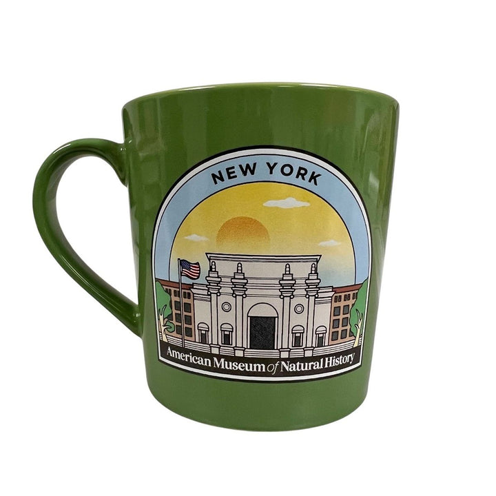 Large AMNH Facade Green Souvenir Mug reverse