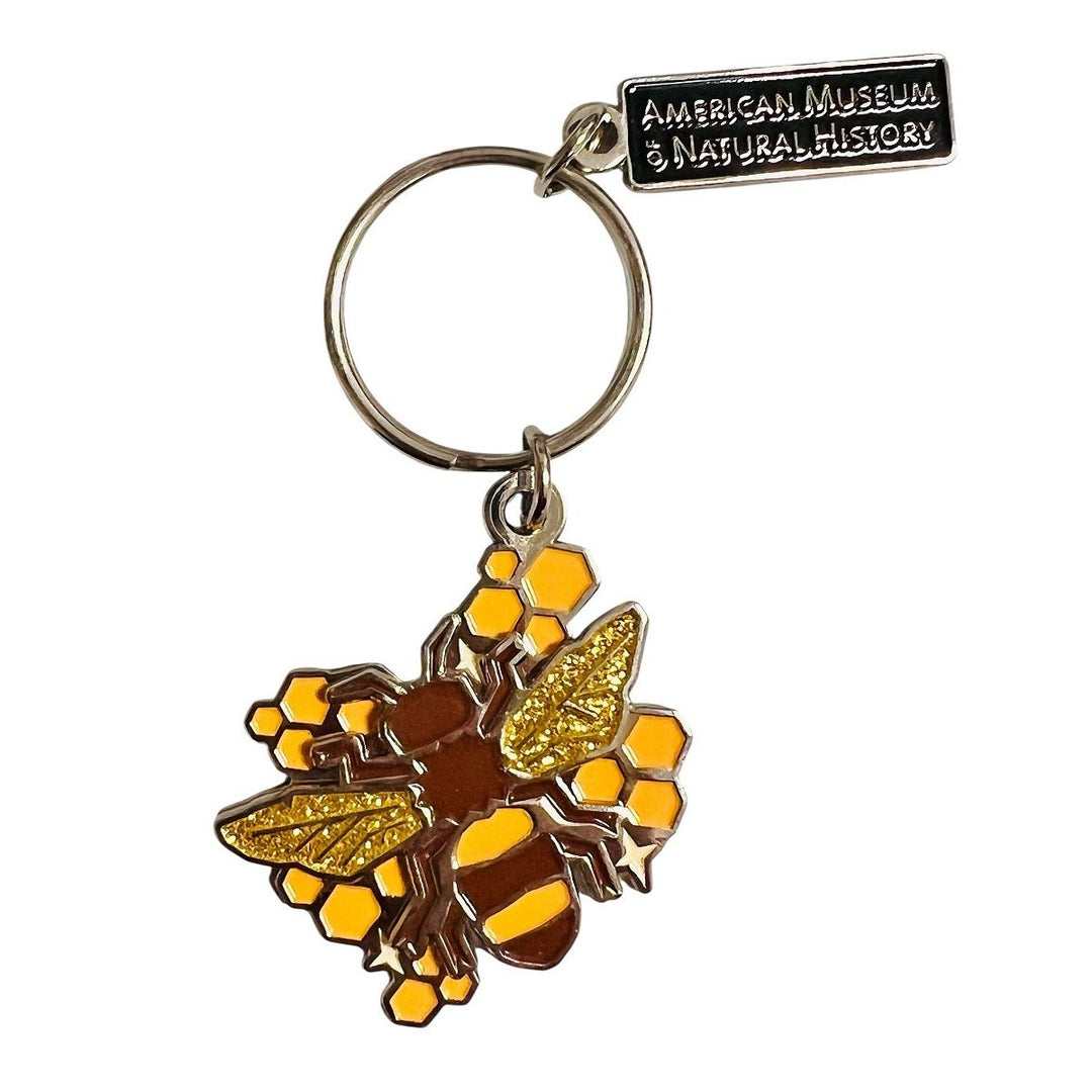 AMNH Bee and Honeycomb Keychain