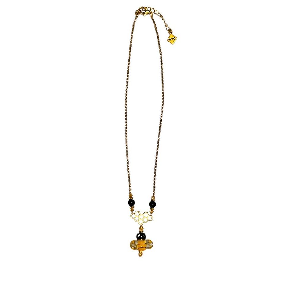 Handcrafted Glass Lampwork Bee Necklace 2