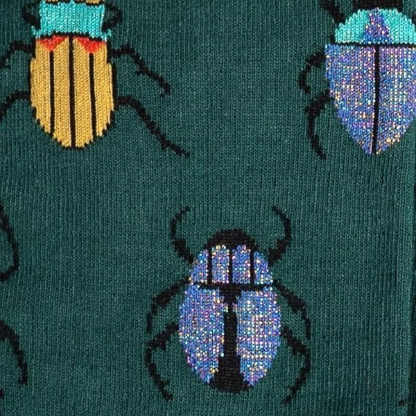 Men's Beetle-Mania Crew Socks closeup