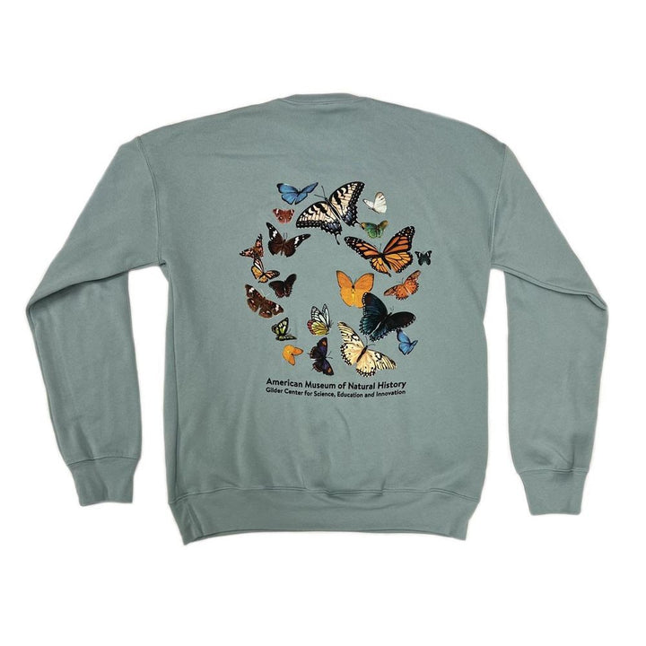 Adult AMNH Gilder Center Butterflies Sweatshirt Back