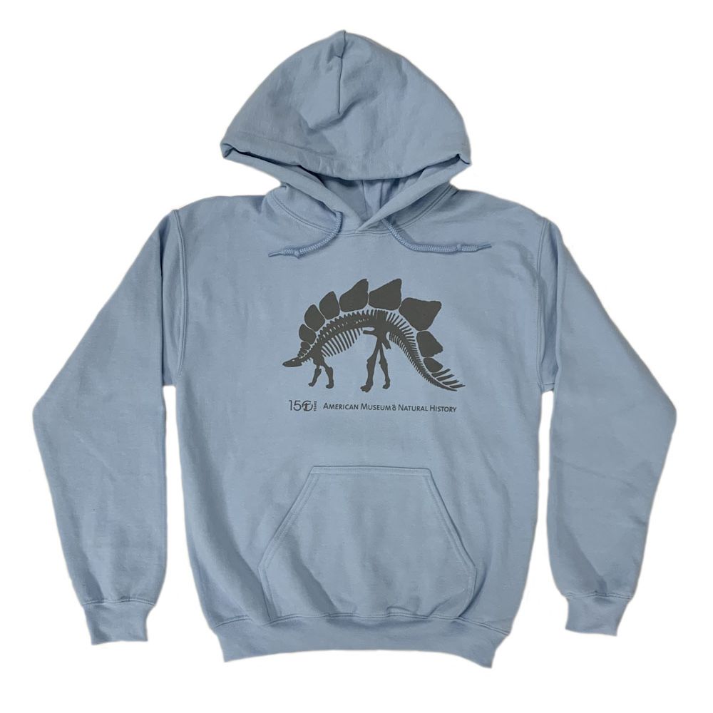 Unisex Blue Fleece Stegosaurus Hoodie