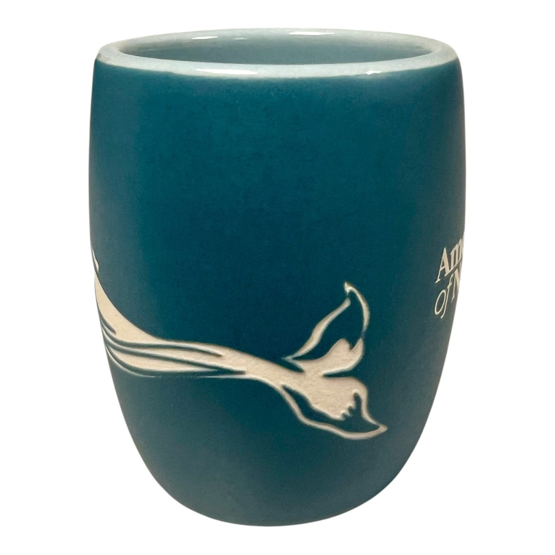 Etched Blue Whale Ceramic Shot Glass