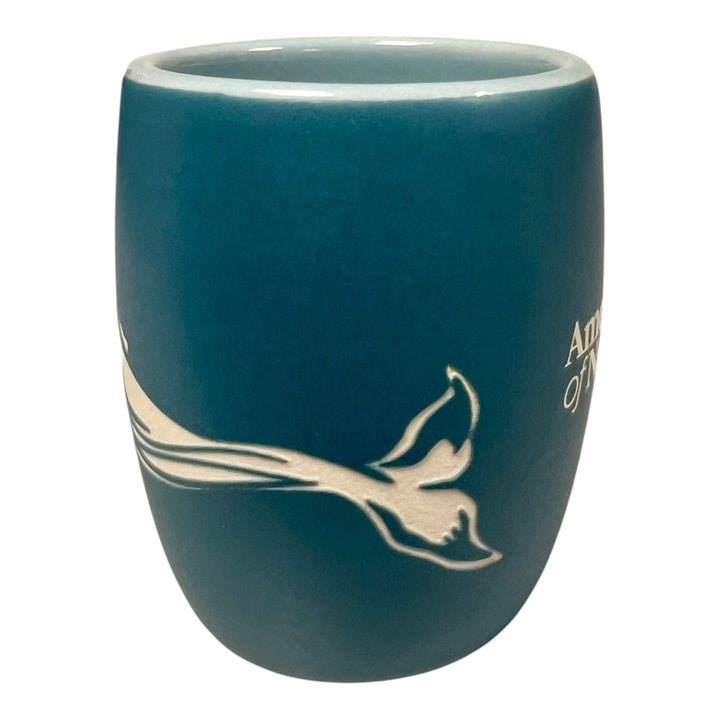 Etched Blue Whale Ceramic Shot Glass
