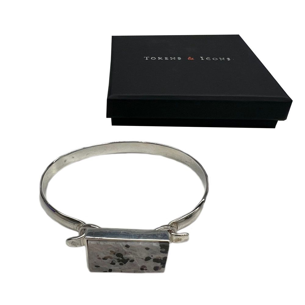 Sterling Hill Fluorescent Mineral Bangle Bracelet