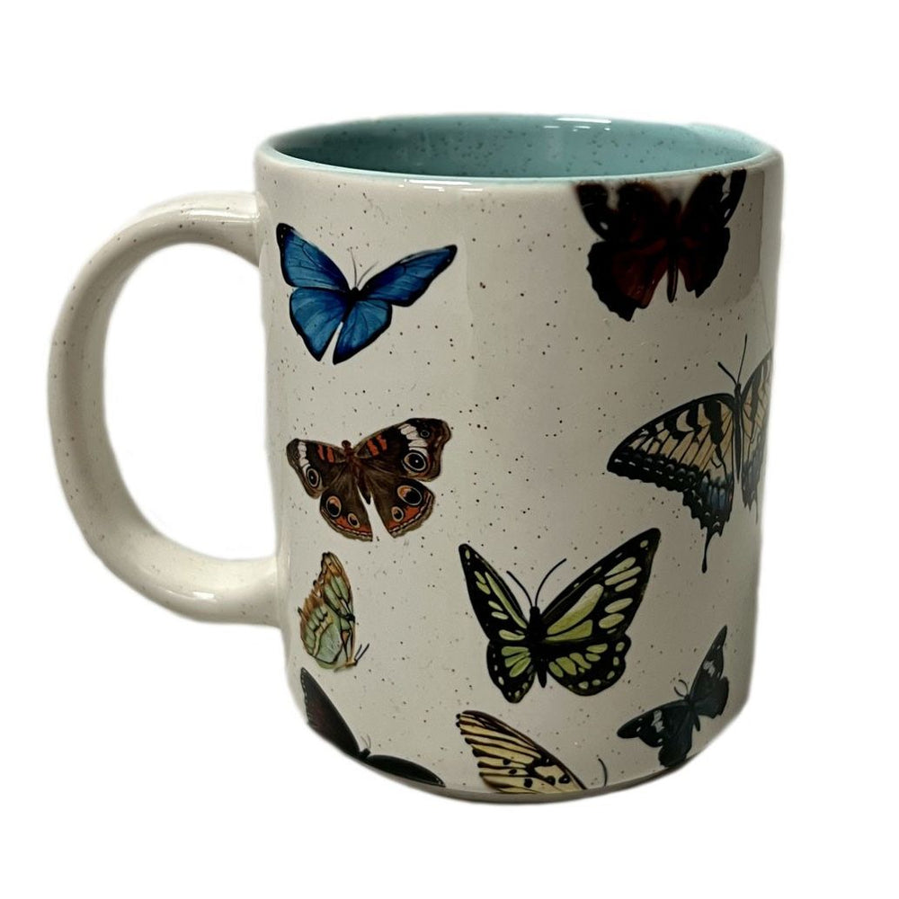 Two Tone Ceramic Gilder Center Butterfly Mug reverse