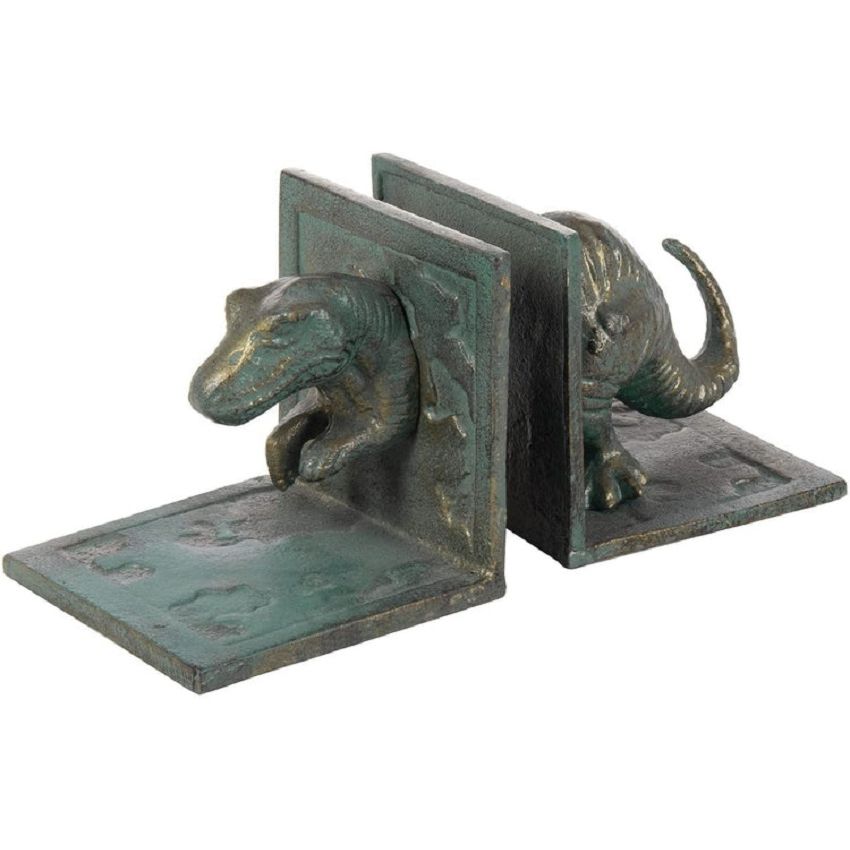 Cast Iron Dinosaur Bookends
