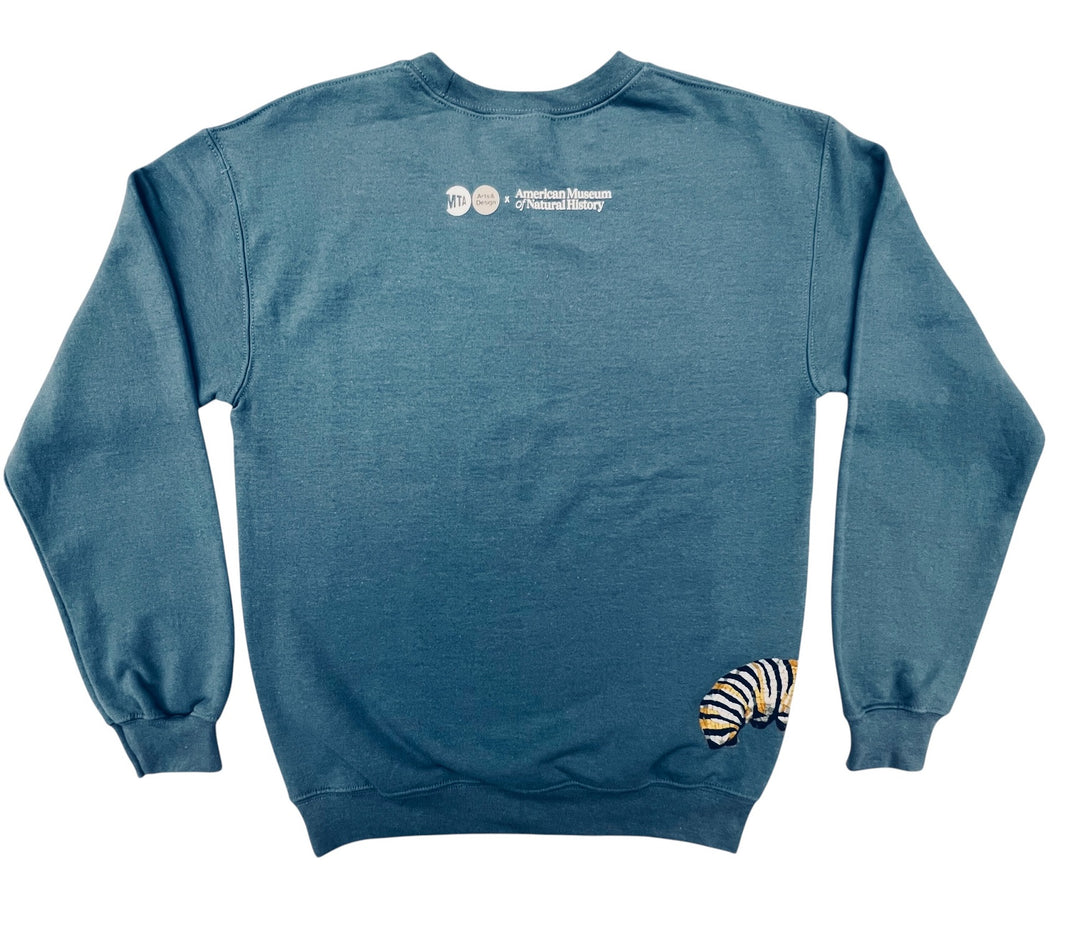 Adult AMNH MTA Subway Art Caterpillar Sweatshirt