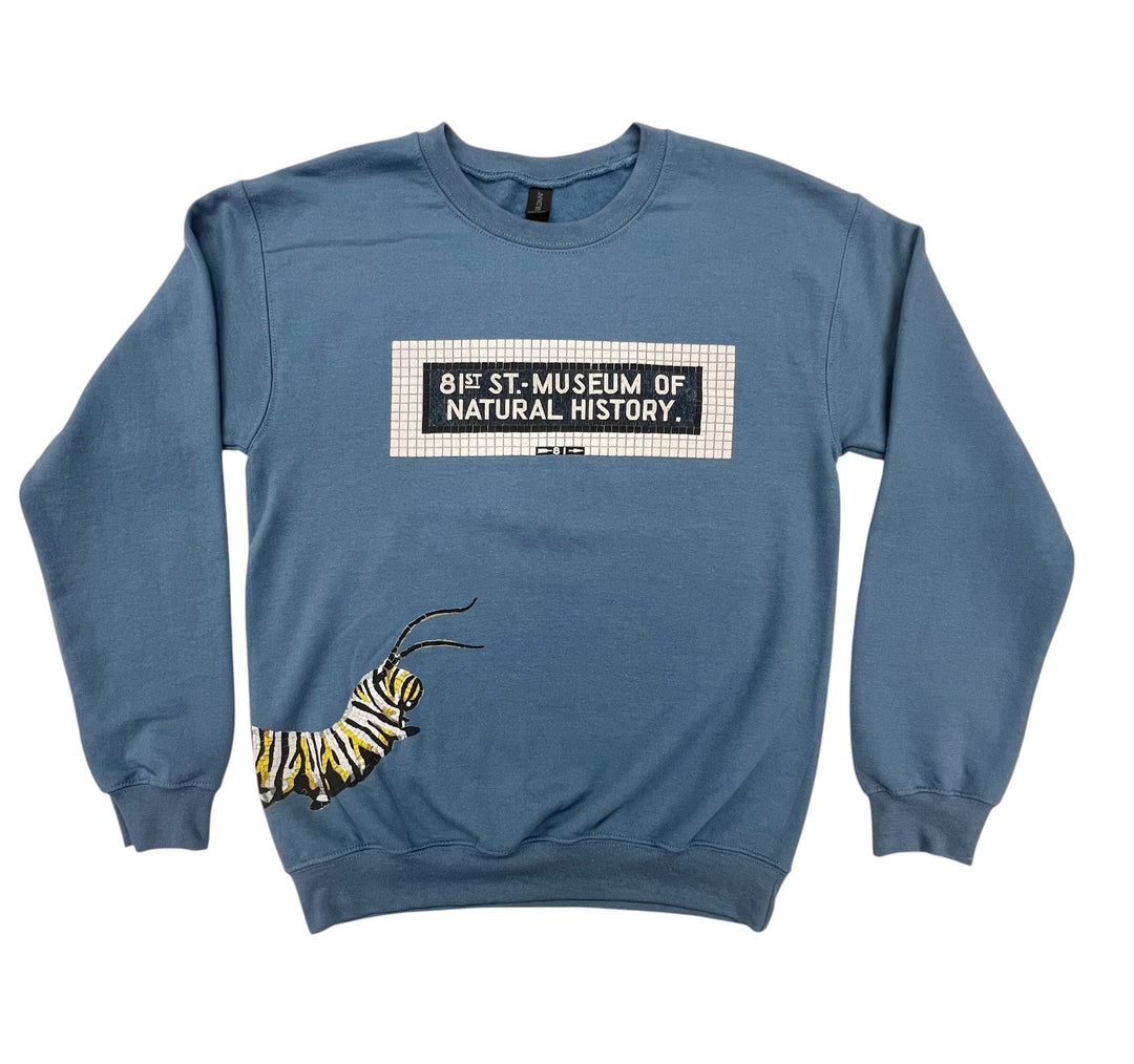 Adult AMNH MTA Subway Art Caterpillar Sweatshirt