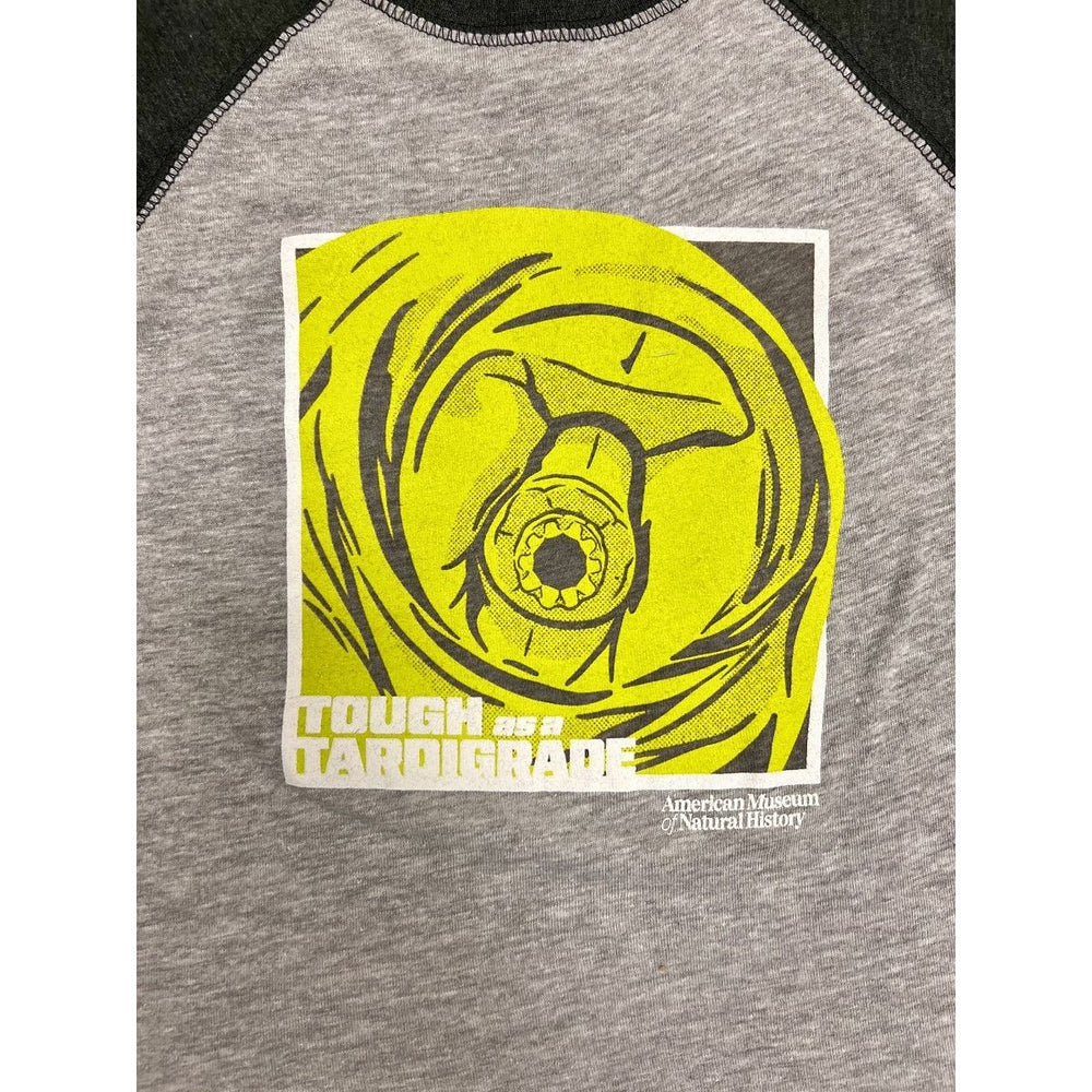 Toddler Tough as a Tardigrade Raglan T-Shirt closeup