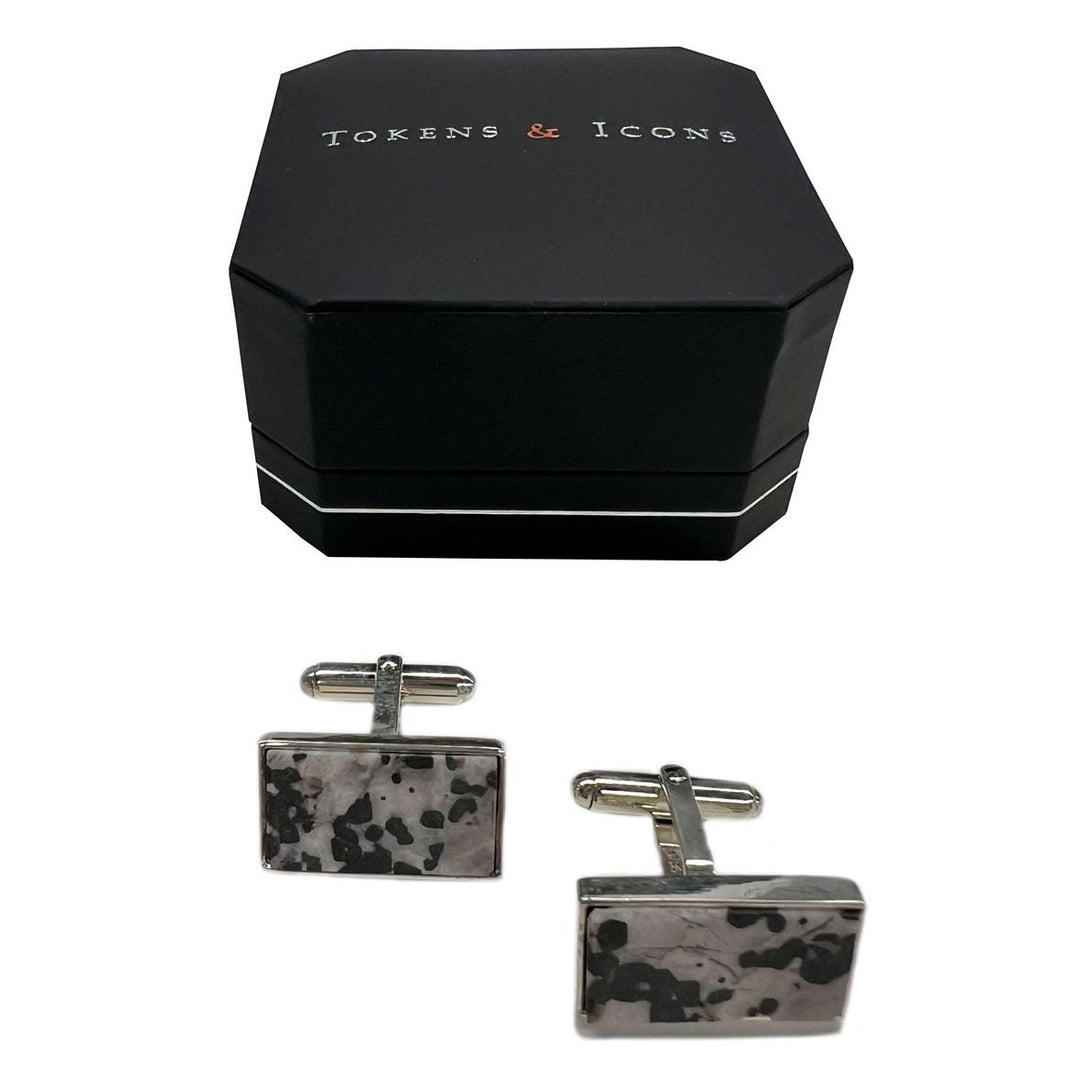 Sterling Hill Fluorescent Mineral Cufflinks