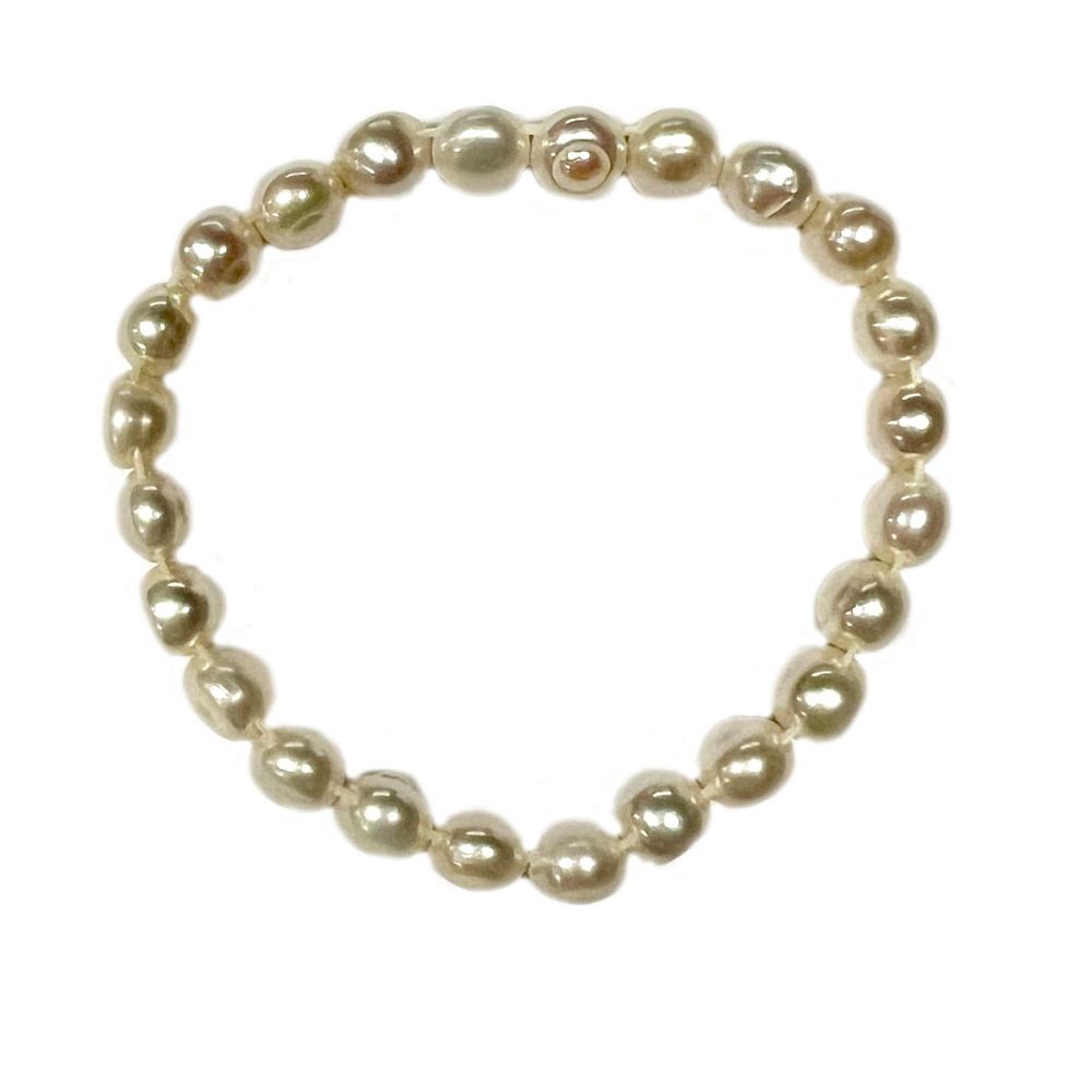 Genuine Cultured Pearl Stretch Bracelet