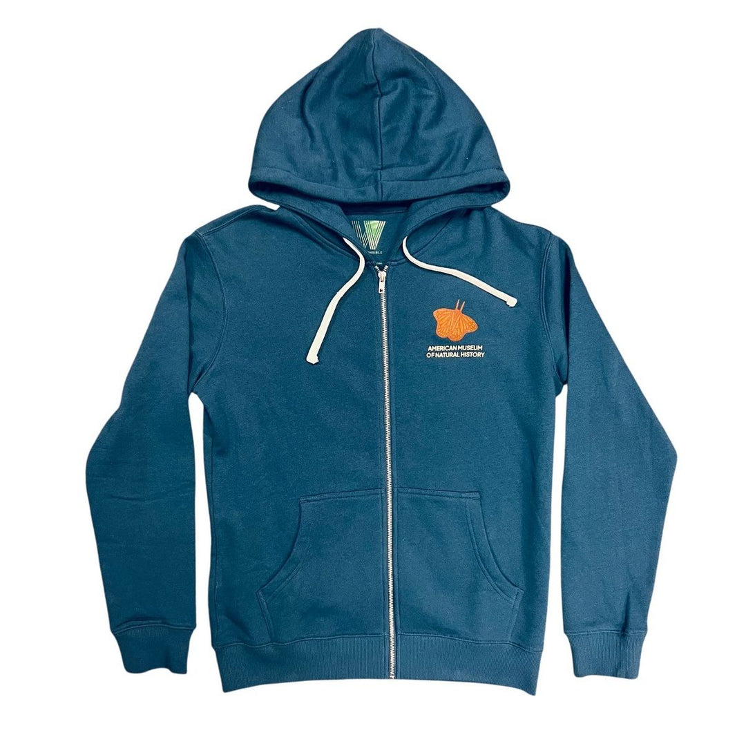 Adult Deep Blue NY Blue Whale Zip Hoodie