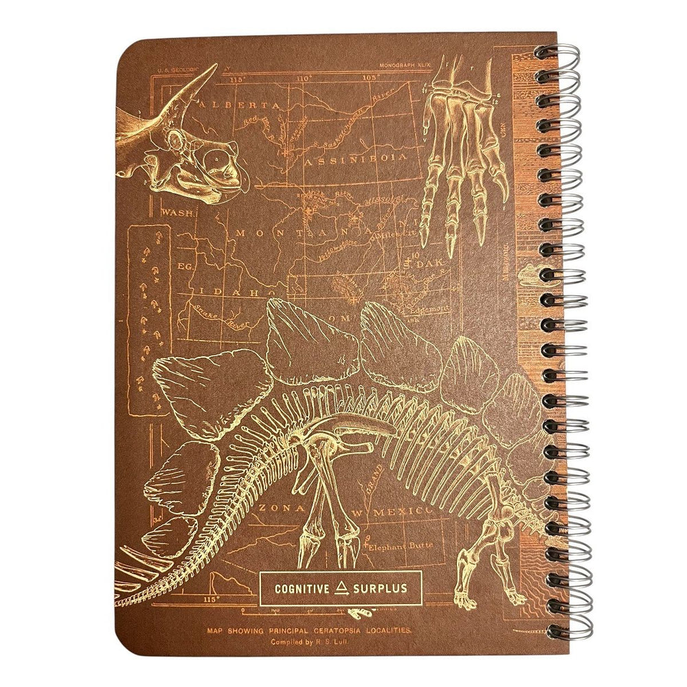 Dinosaur Bones Spiral Notebook back