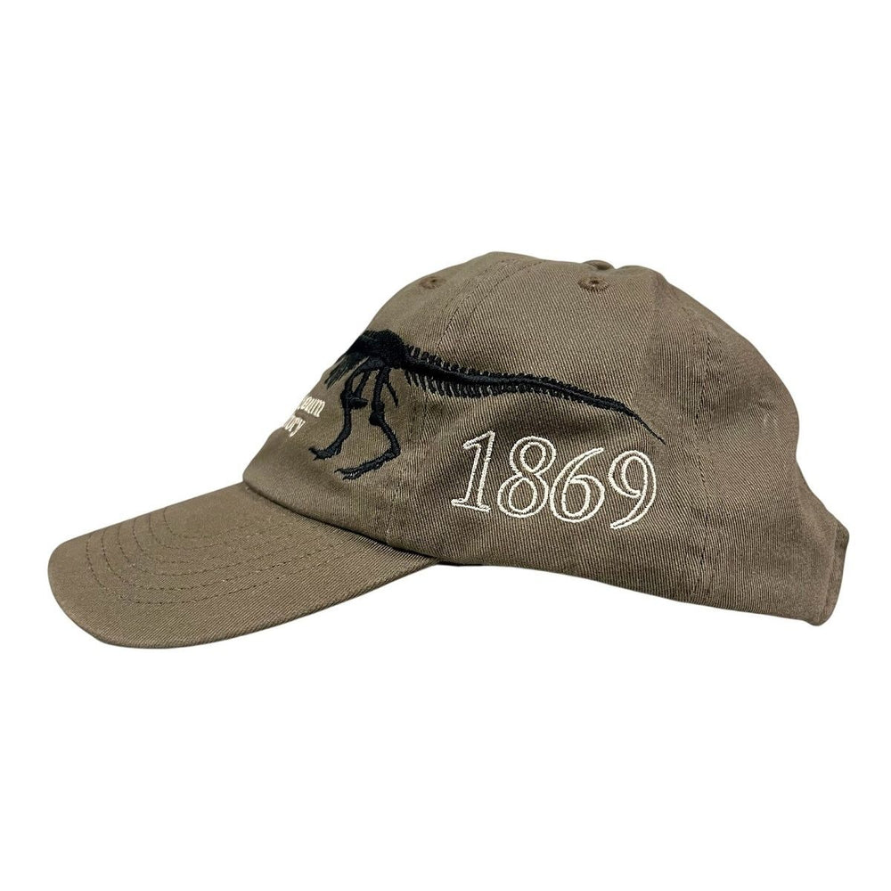Adult AMNH T.Rex Embroidered Olive Cap side