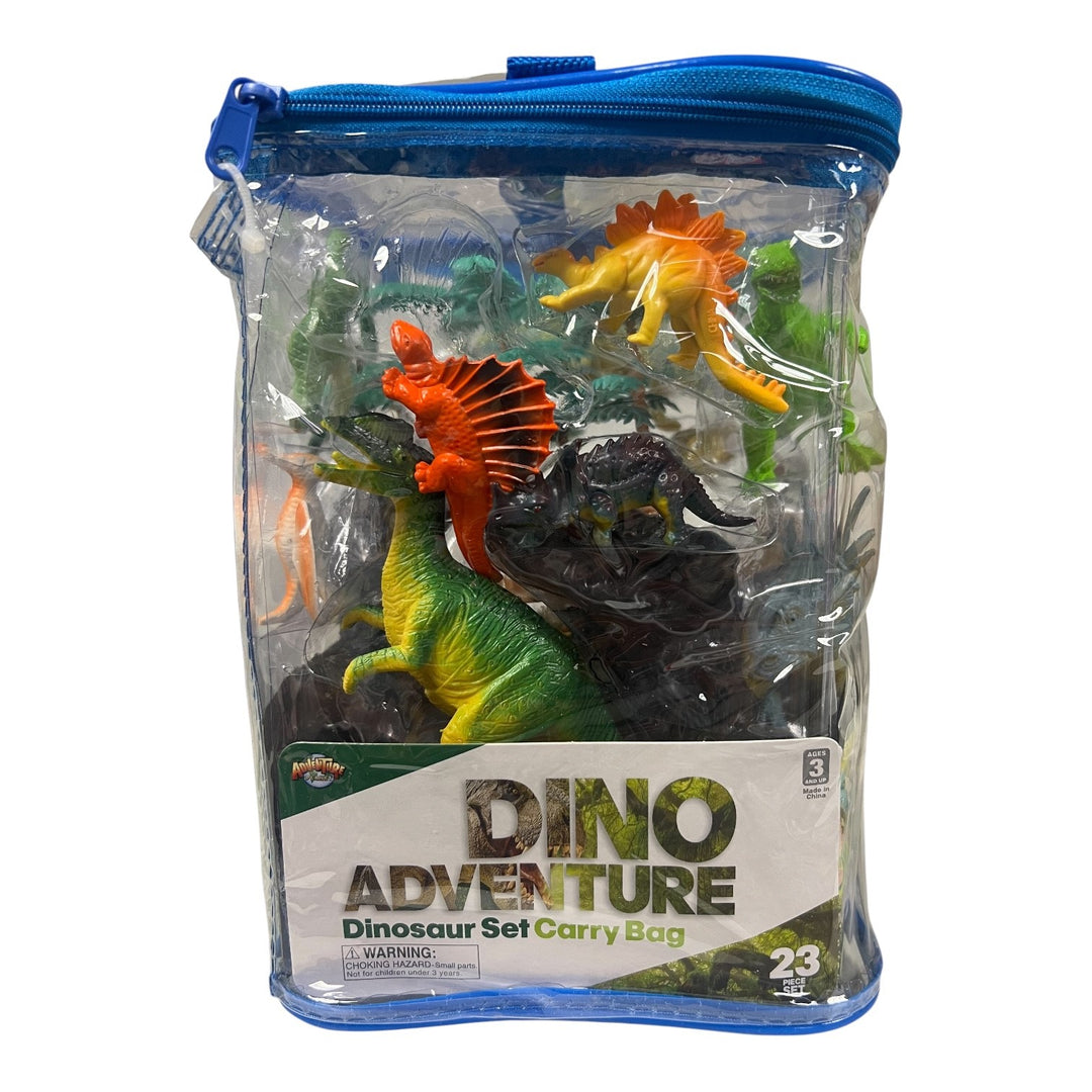 23 Pc. Dinosaur Adventure Set in Carry Bag