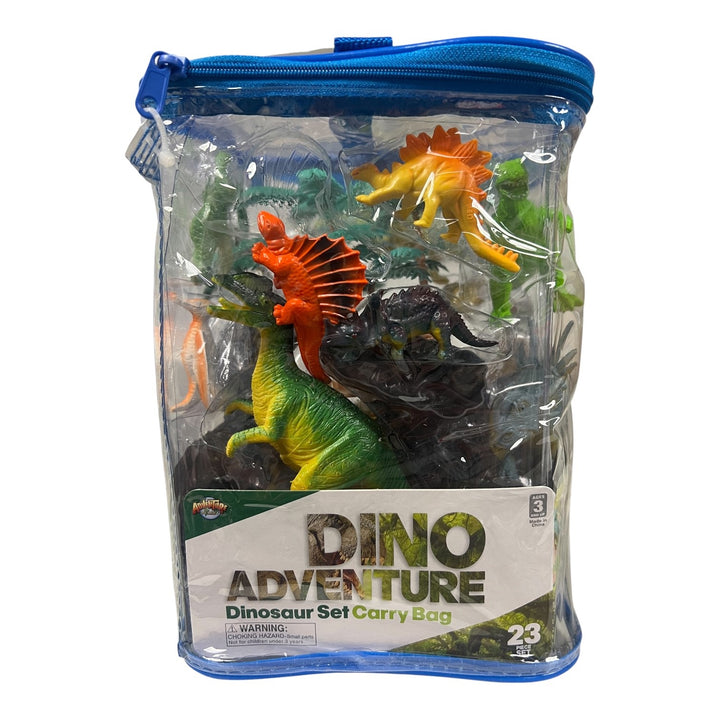 23 Pc. Dinosaur Adventure Set in Carry Bag
