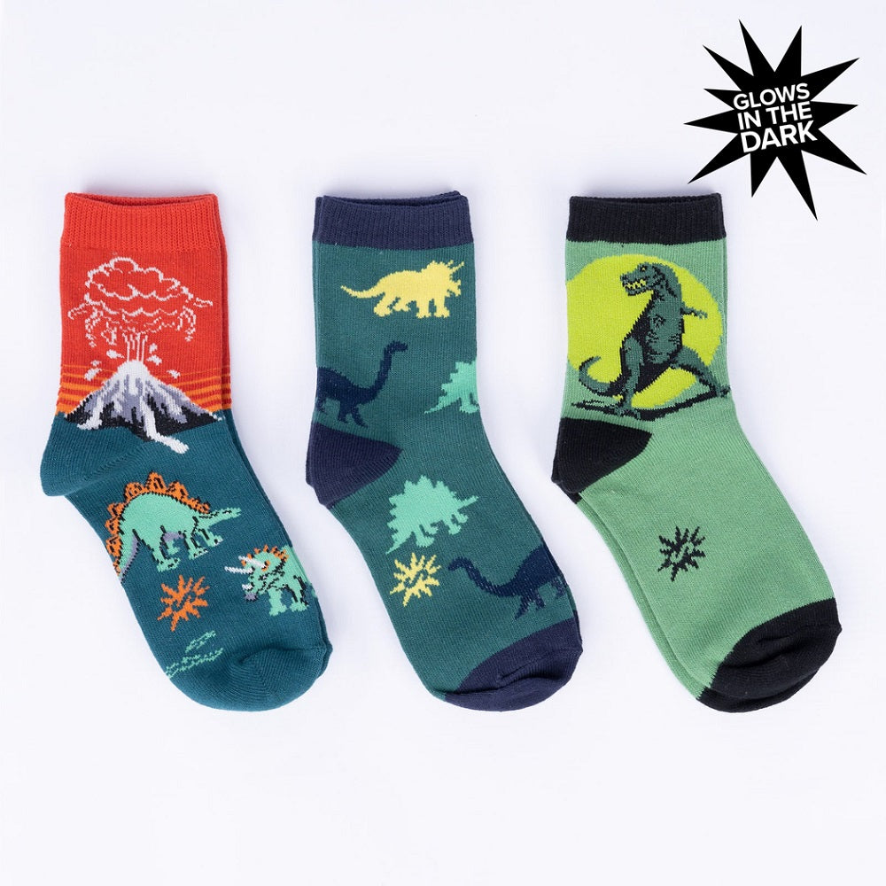 Youth 3-Pack Dinosaur Days Socks