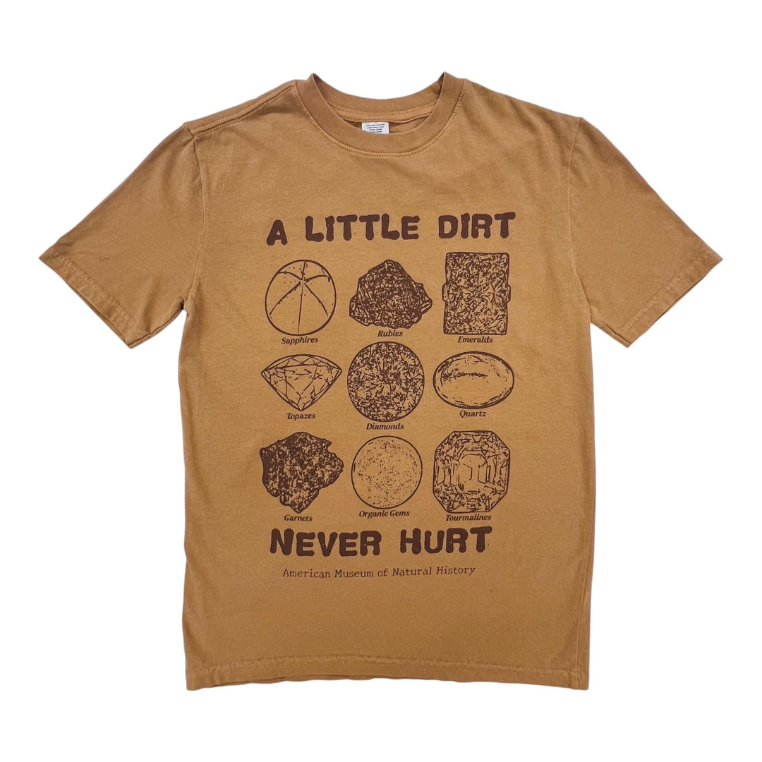 Youth AMNH Brown Dirt Dye T-Shirt
