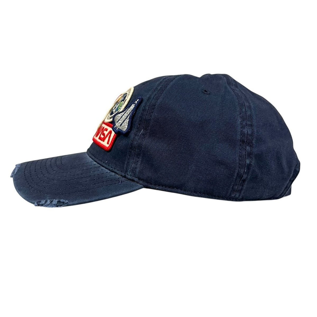 NASA Patch Distressed Denim Cap