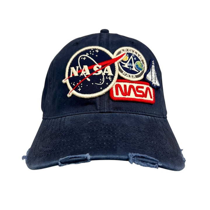 NASA Patch Distressed Denim Cap