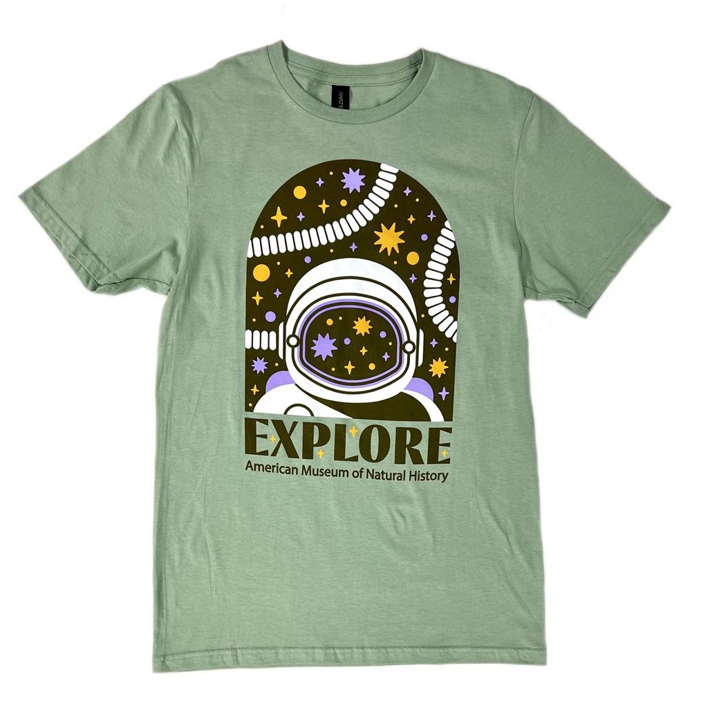 Adult Sage Green Astronaut Explore T-Shirt