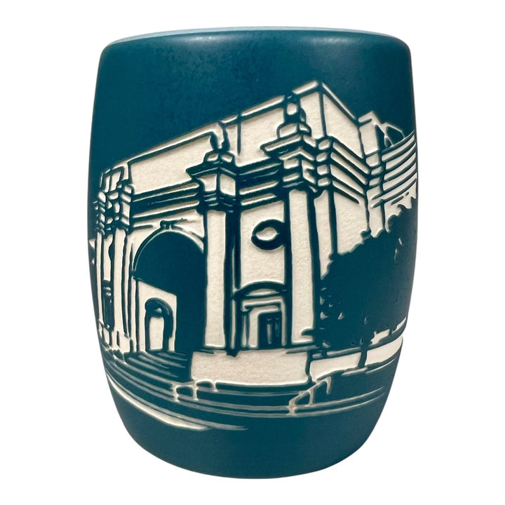 Etched Museum Facade Ceramic Shot Glass