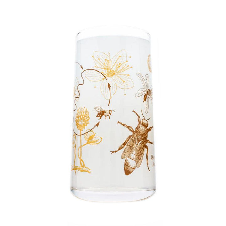 Honey Bees Drinking Glass