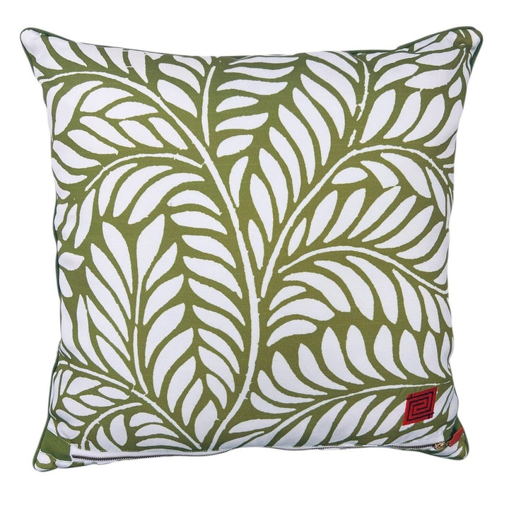 Frank Lloyd Wright Design Clustered Leaves Pillow reverse