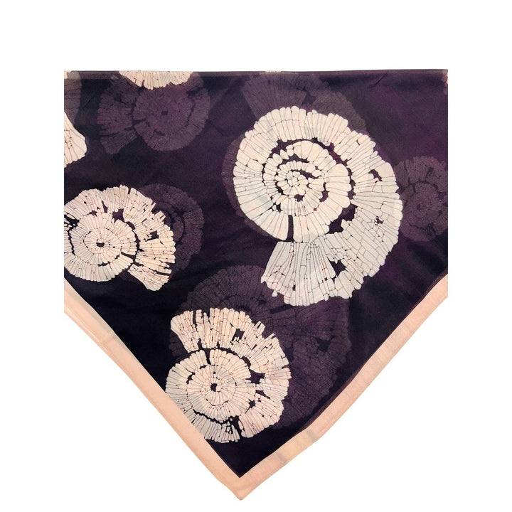 Silk Ammonite Fossil Scarf closeup