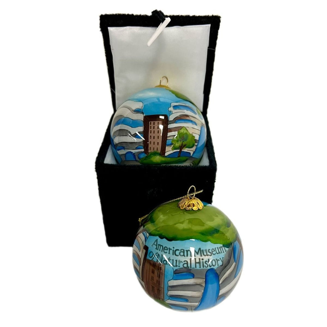 Exclusive AMNH Gilder Center Hand Painted Ball Ornament Boxed