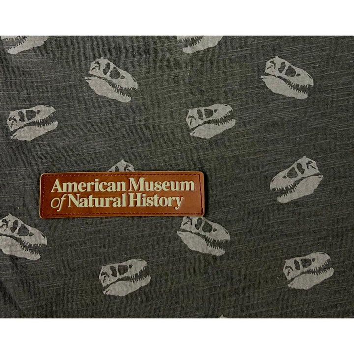 Adult Gray AMNH Dino Skull T-Shirt patch