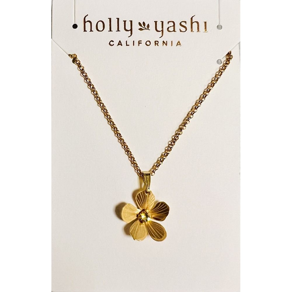 Holly Yashi Gold Plumeria Necklace 