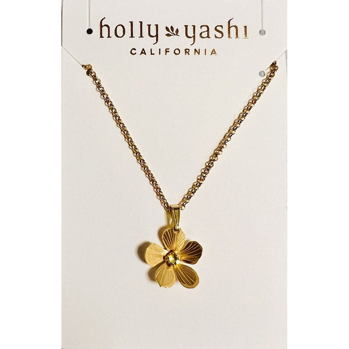 Holly Yashi Gold Plumeria Necklace 