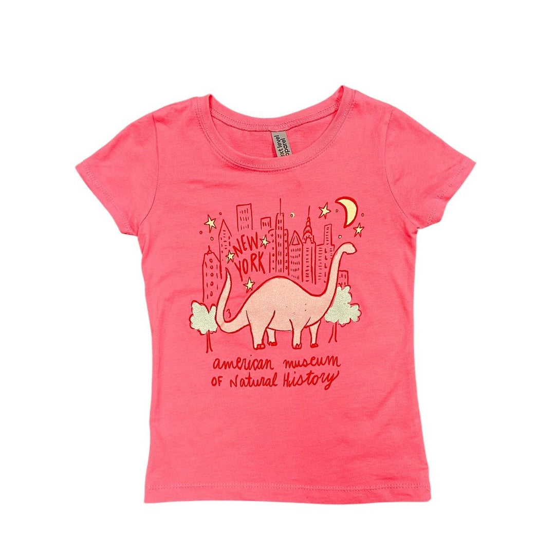 Youth AMNH Hot Pink NY Dinosaur T-Shirt